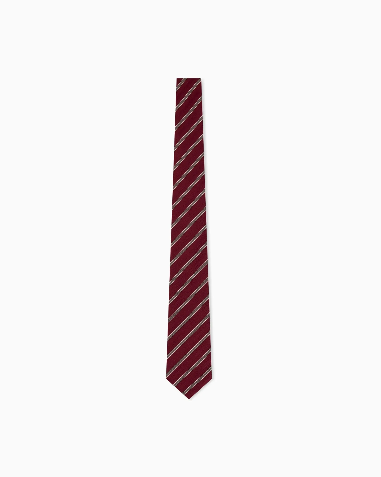 SILK NECKTIE WITH DIAGONAL STRIPES - 1