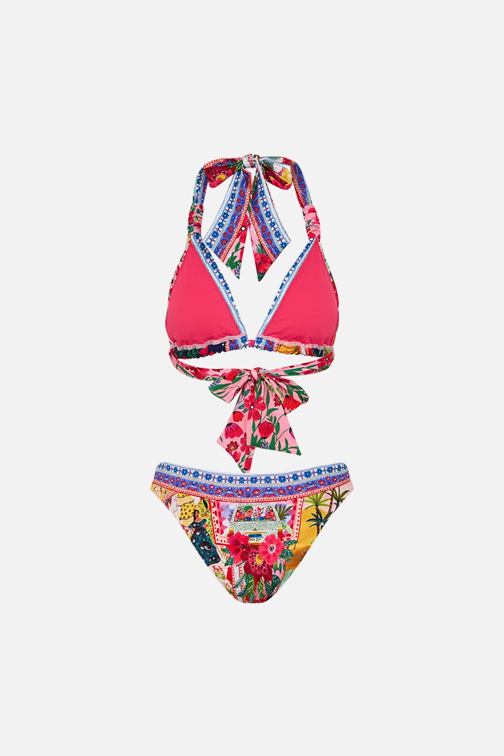 BIKINI WITH FABRIC TAB DETAIL - 7