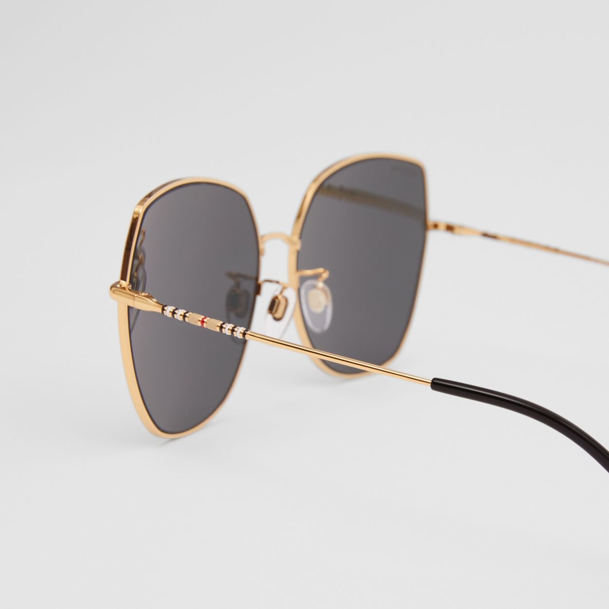 Icon Stripe Detail Square Frame Sunglasses - 2