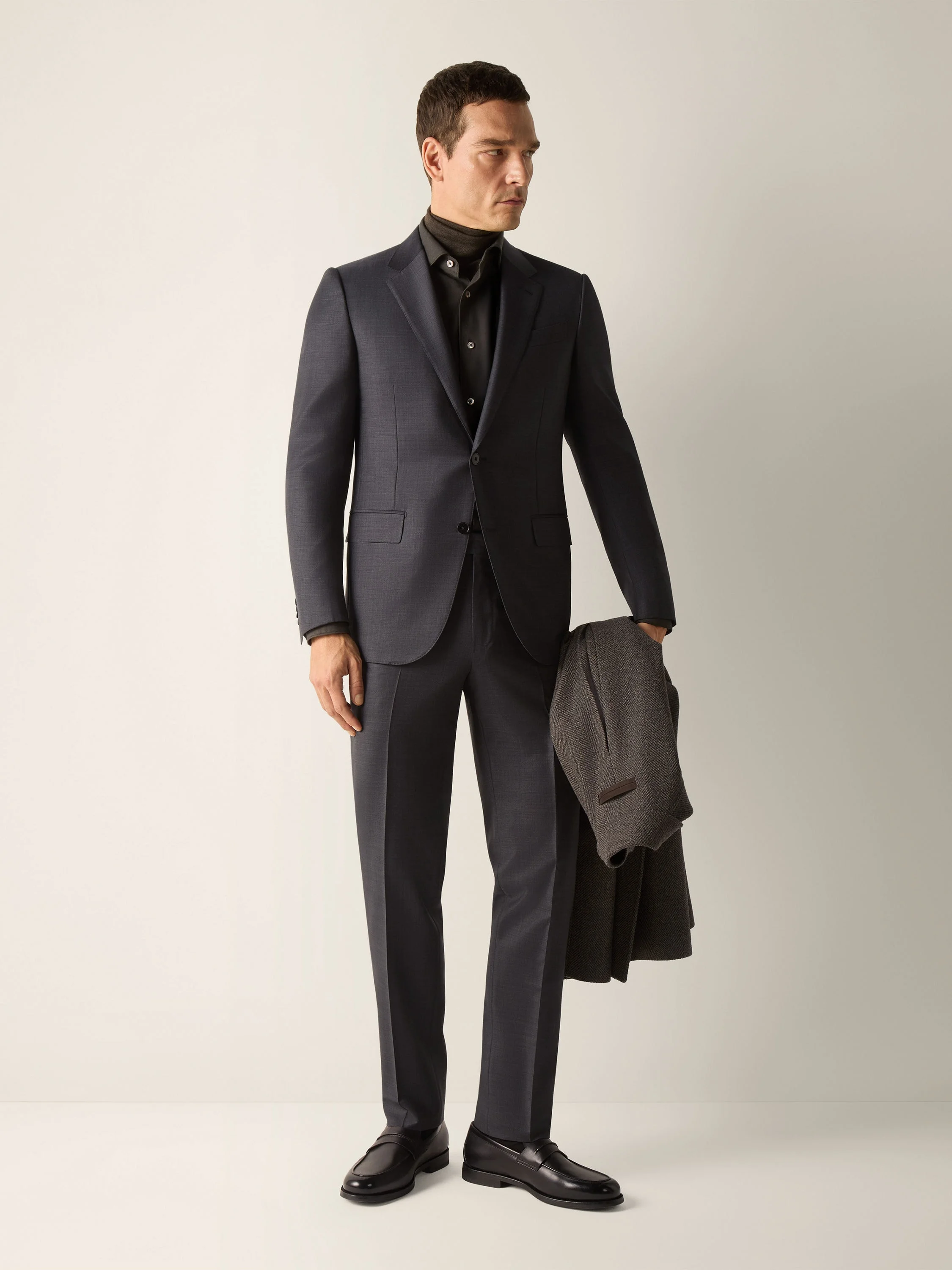 DARK GREY TROFEO SELECTION WOOL SUIT - 1