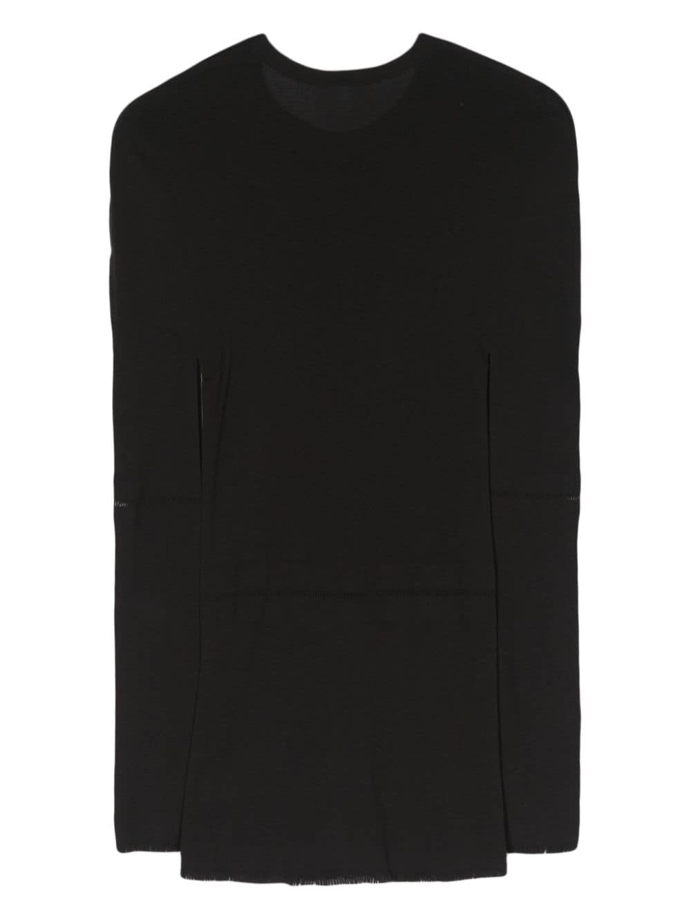 fringed fine-knit top - 2