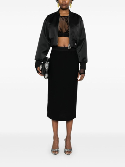 VERSACE JEANS COUTURE logo-waistband midi skirt outlook