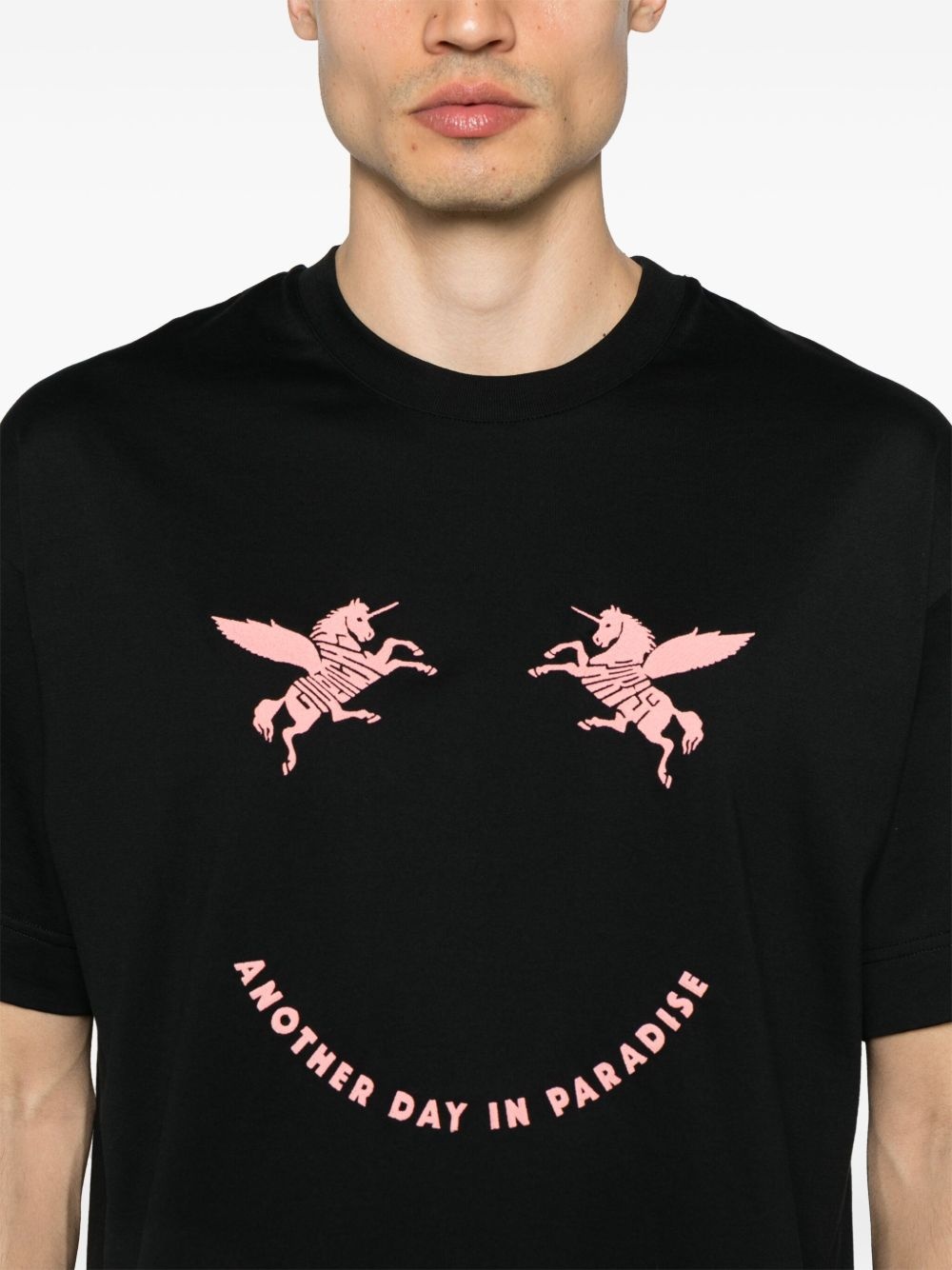 unicorns-embroidered cotton T-shirt - 4