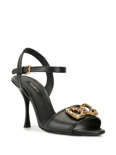 Dolce & Gabbana DG Amore 95mm pearl-embellished sandals outlook