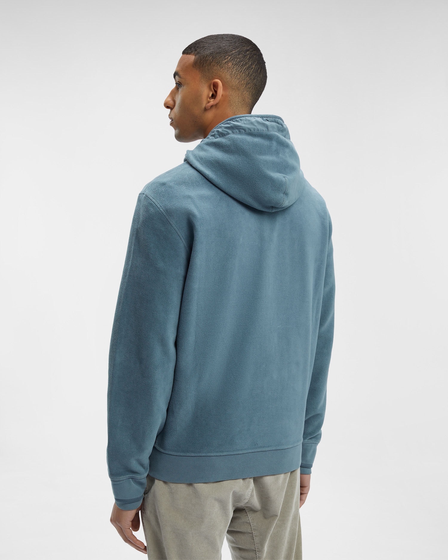CP COMPANY｜HOOD/ZIP-UP (Reverse Brushed & Emerized Diag C.P. Company Reverse Brushed & Emerized Diag. Fleece Zipped