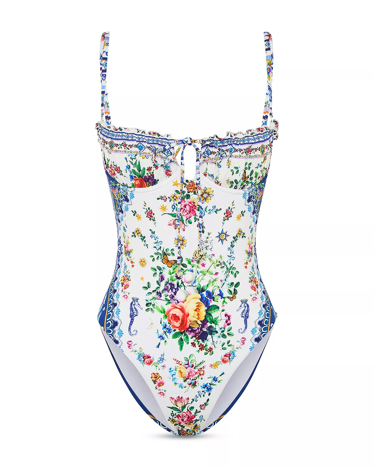 Ruffled Underwire One Piece Swimsuit - 5