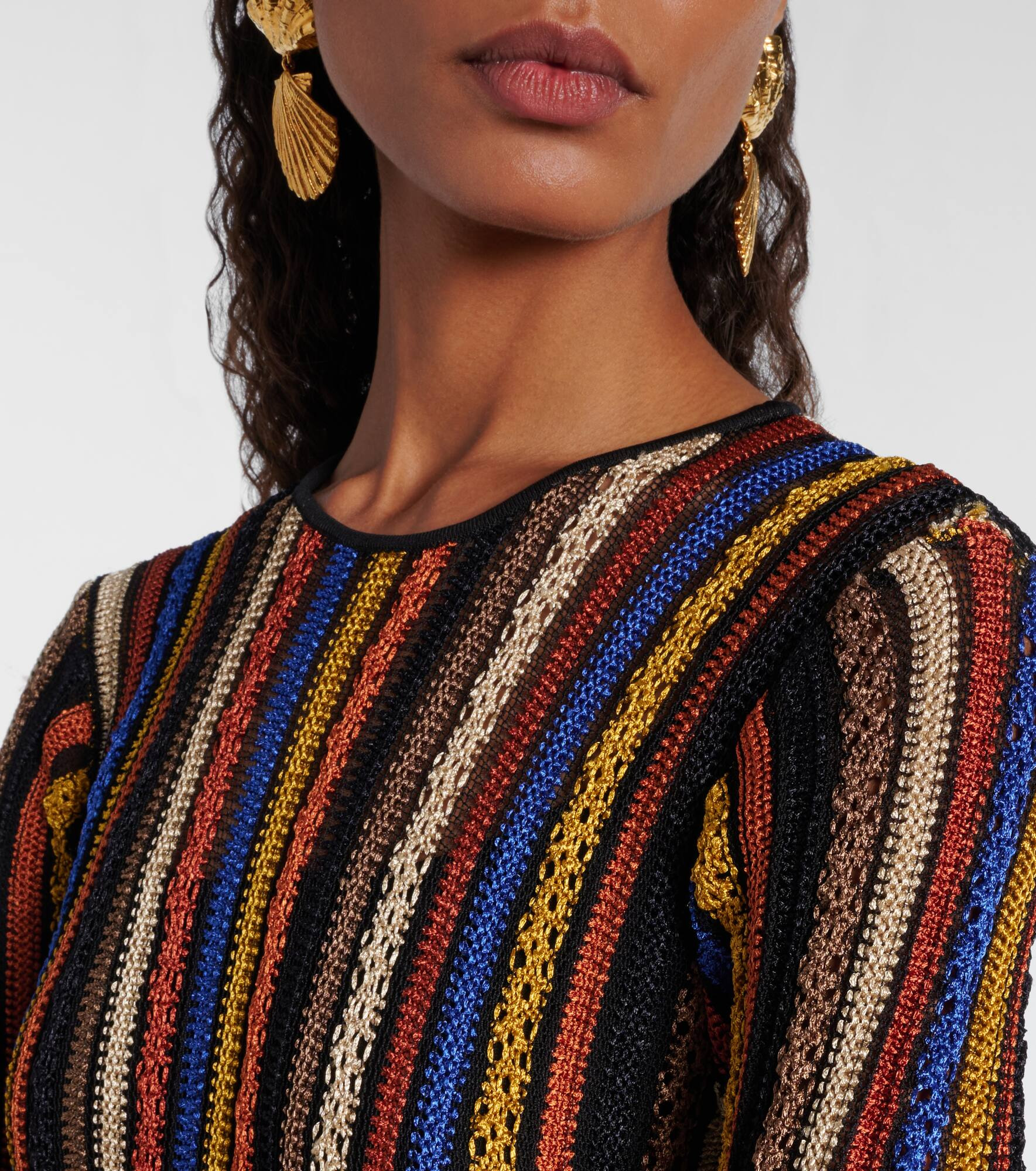 Albie striped lamé maxi dress - 4