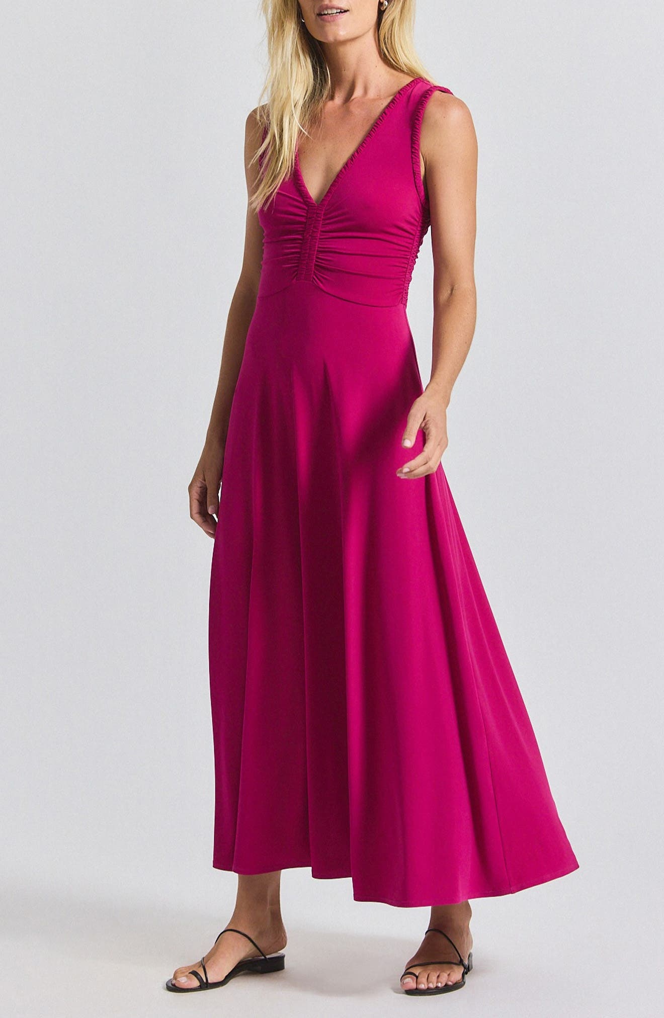 Derek Lam 10 Crosby Misha Matte Jersey Dress in Berry at Nordstrom - 1