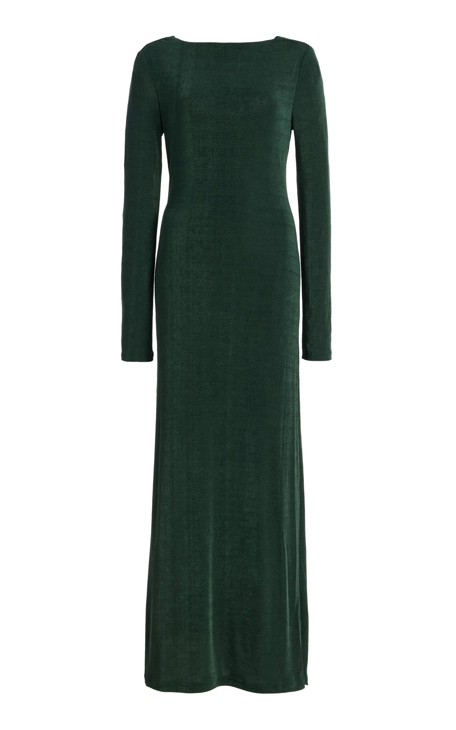Luna Draped Jersey Open-Back Maxi Dress - 1