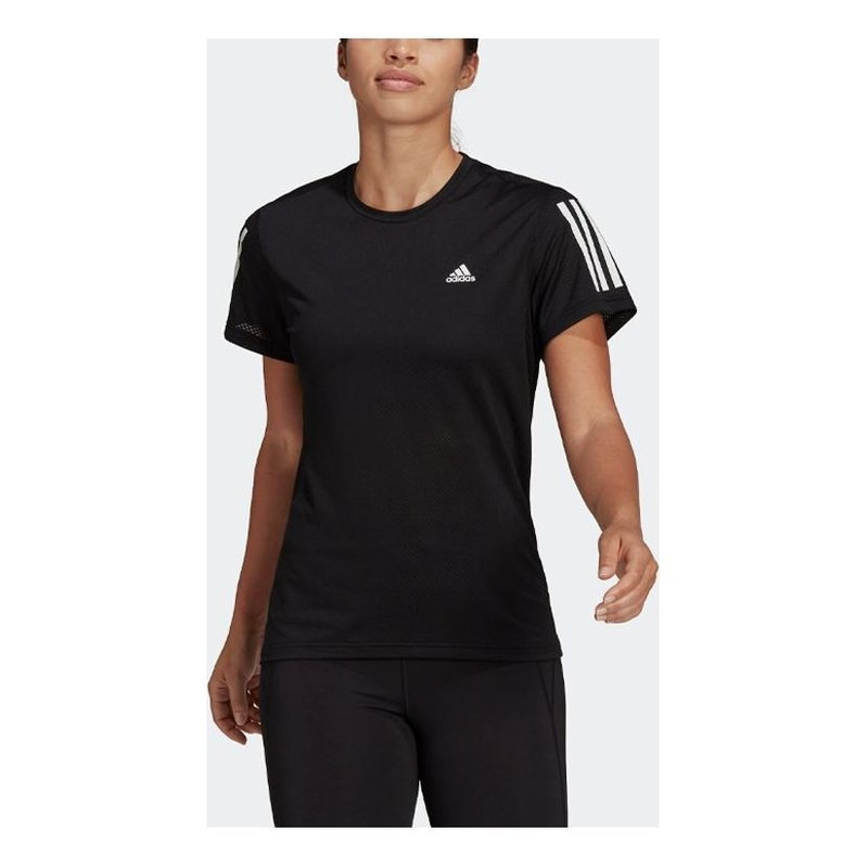 adidas (WMNS) adidas Own the Run Cooler T-Shirt 'Black' H59273 outlook