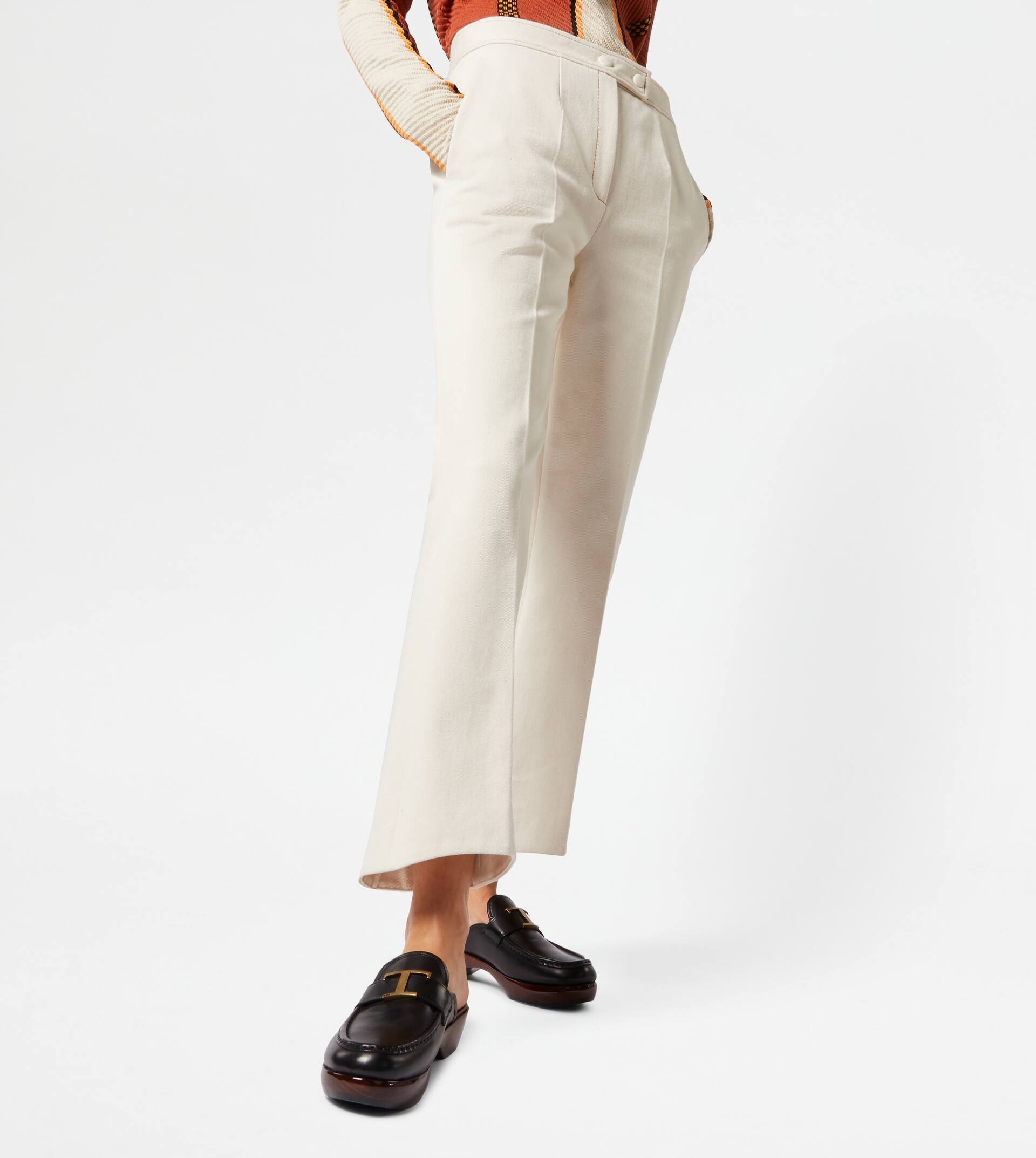 TRUMPET-SHAPED TROUSERS - BEIGE - 7