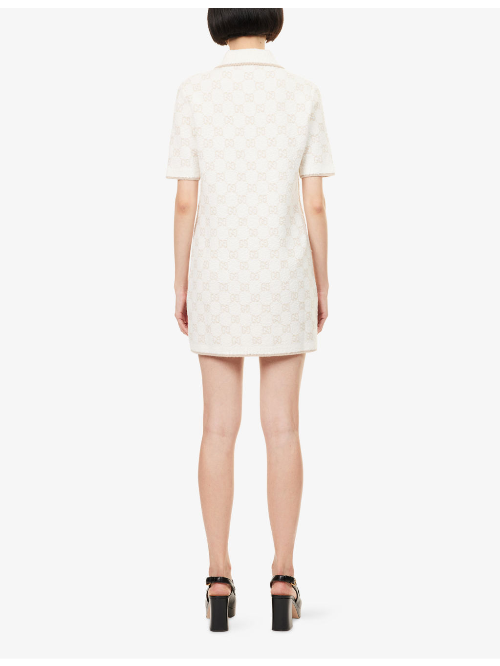 Polo Monogram Wool-Blend Mini Dress - 4