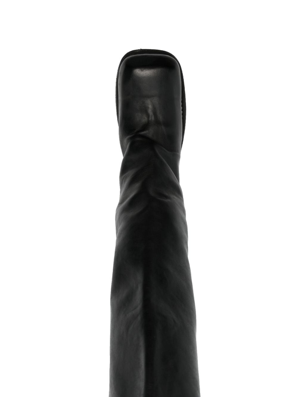 rear zip-fastening leather boots - 4