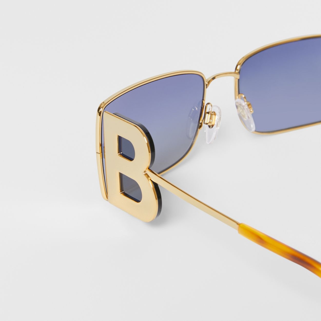 ‘B’ Lens Detail Rectangular Frame Sunglasses - 2