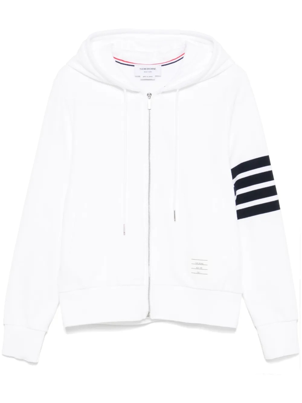 THOM BROWNE - Men Classic Loopback W/Engineered 4 Bar Zip Up Hoodie - 5