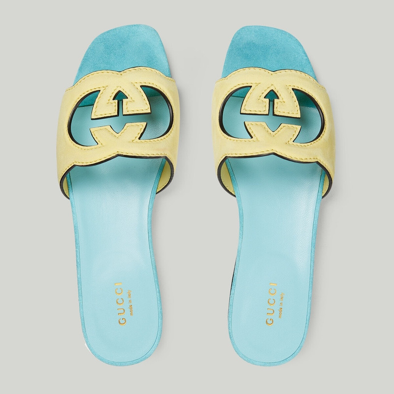 GUCCI Women's Interlocking G cut-out slide sandal outlook