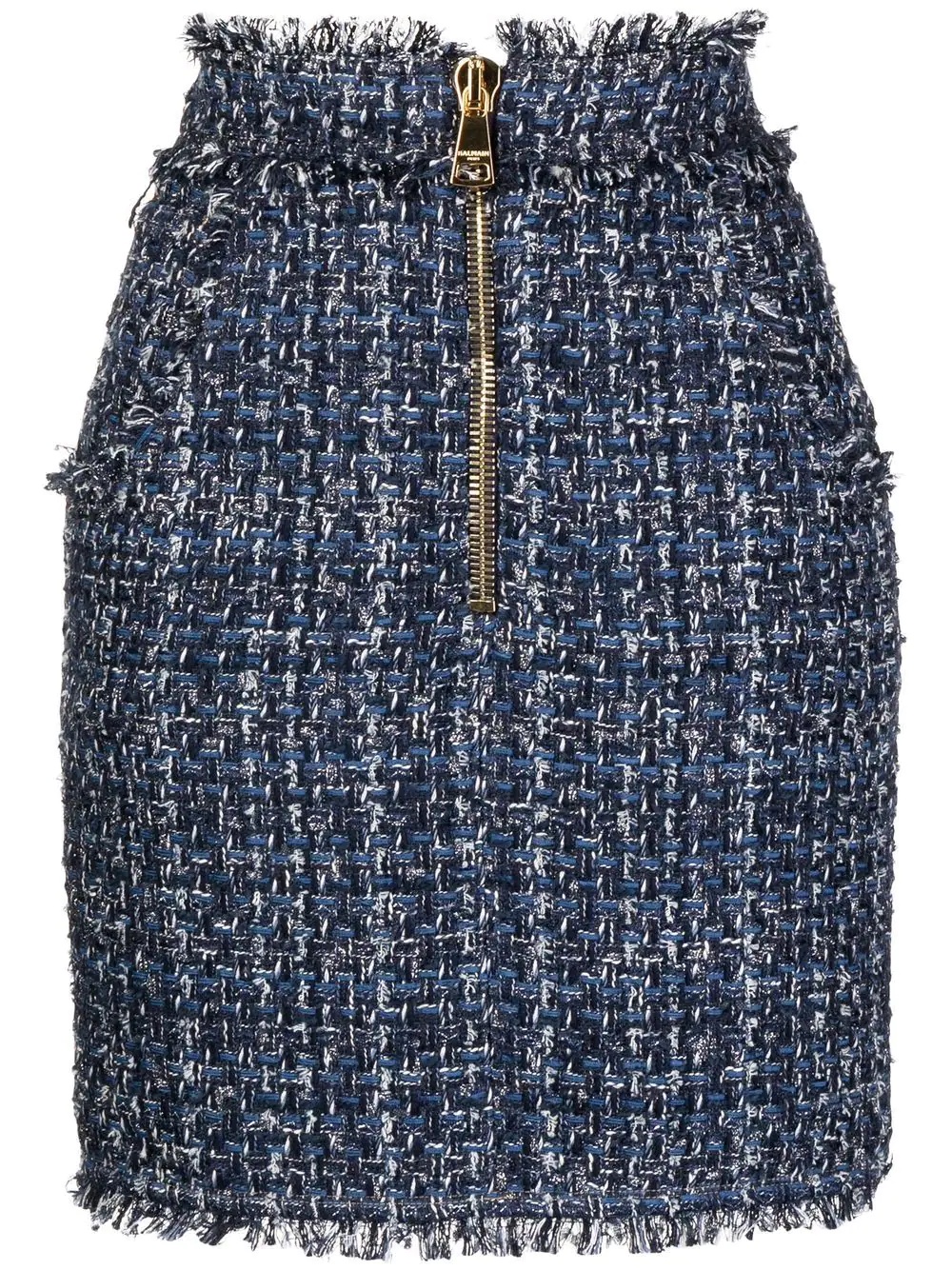 high-waisted tweed mini skirt - 1