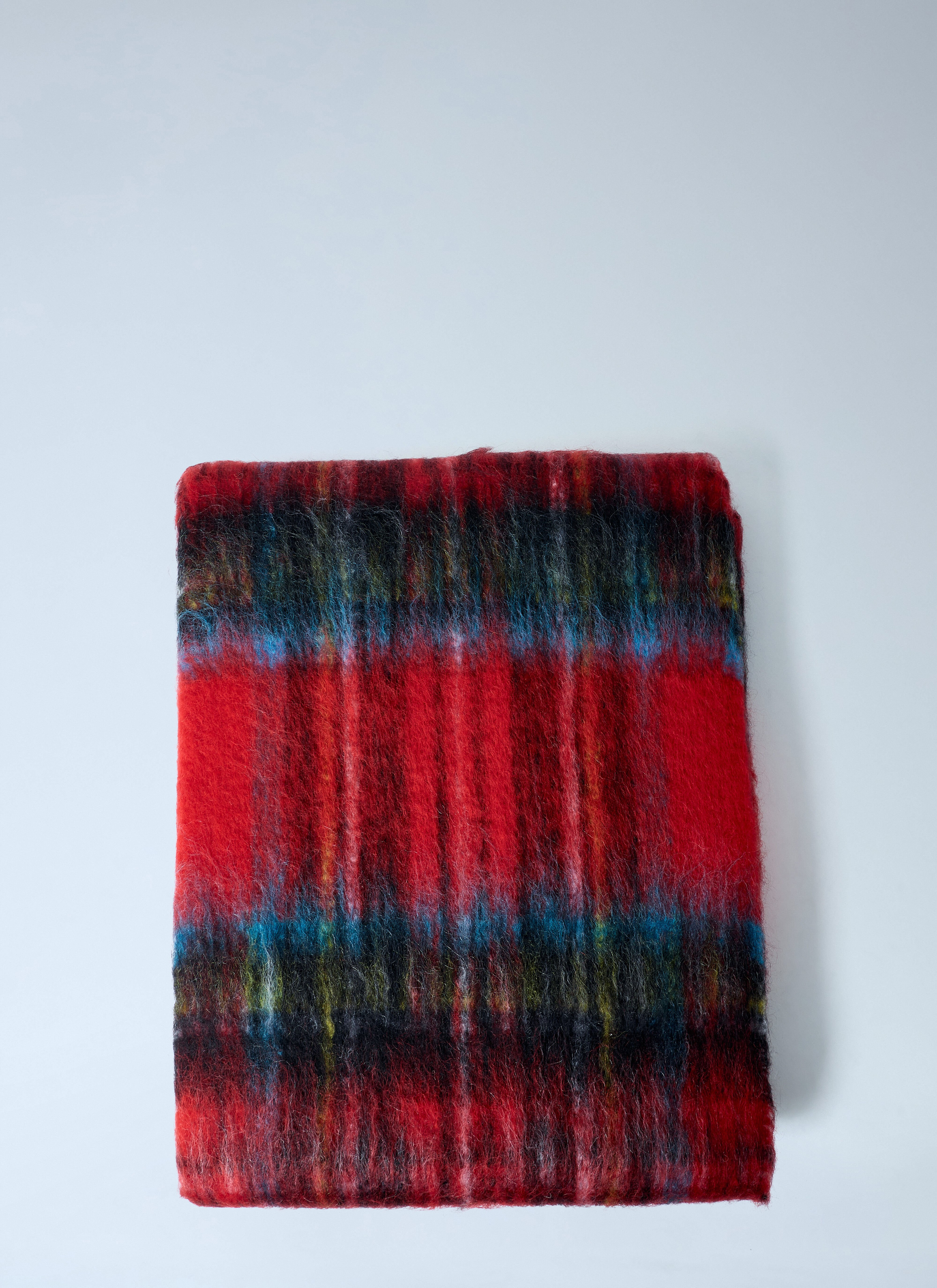 Mohair Checked Scarf - 4