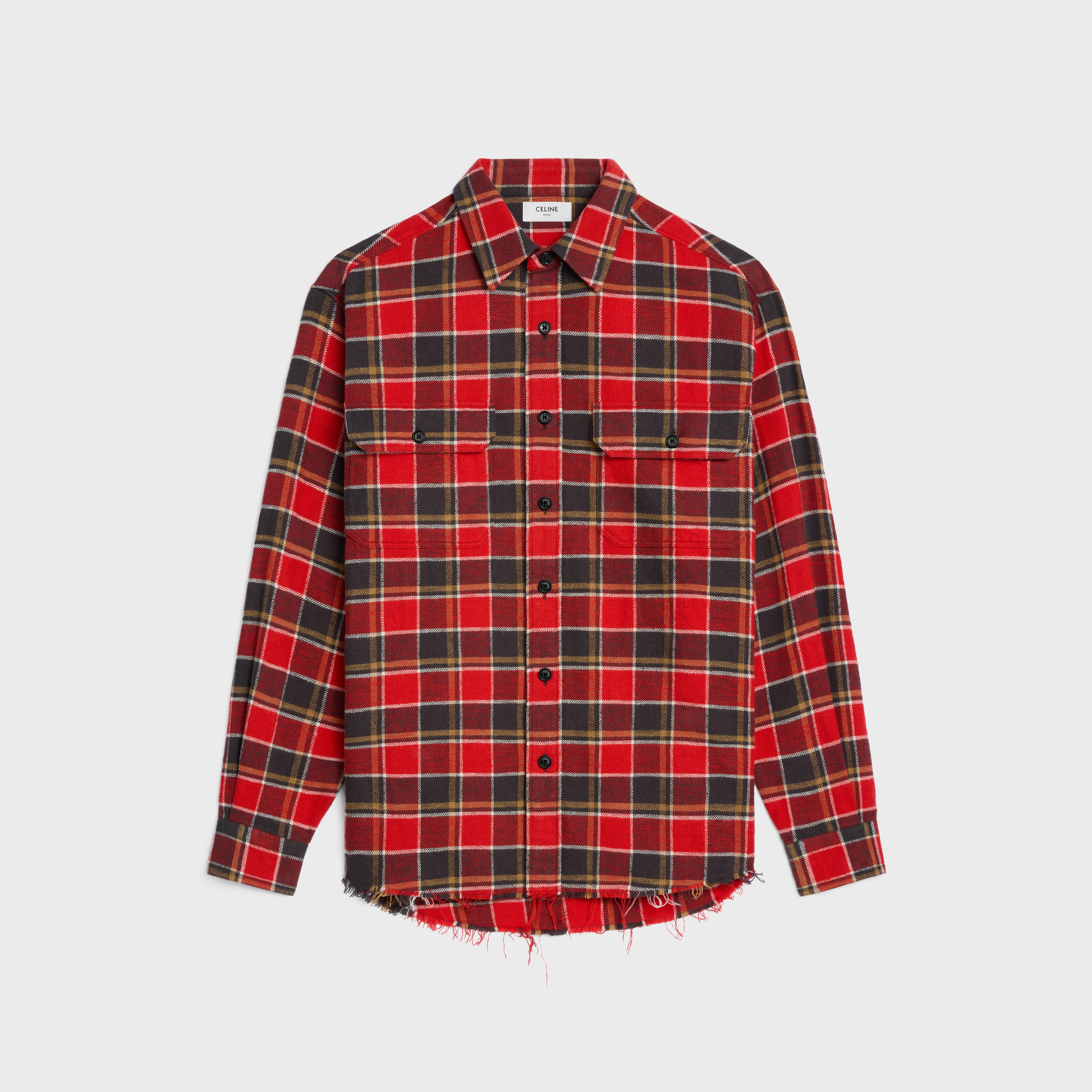 loose shirt in checked cotton - 1