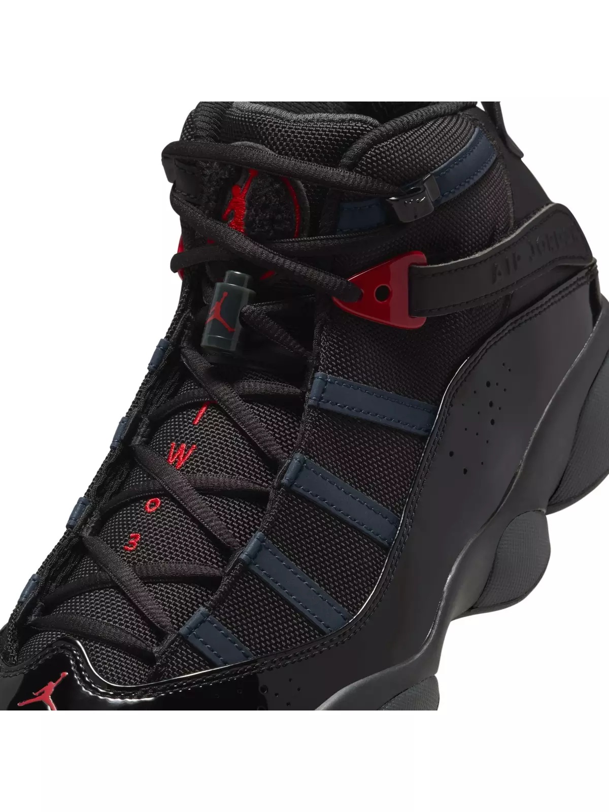6 Rings "Black/Fire Red/Anthracite" Men's Shoe - 10