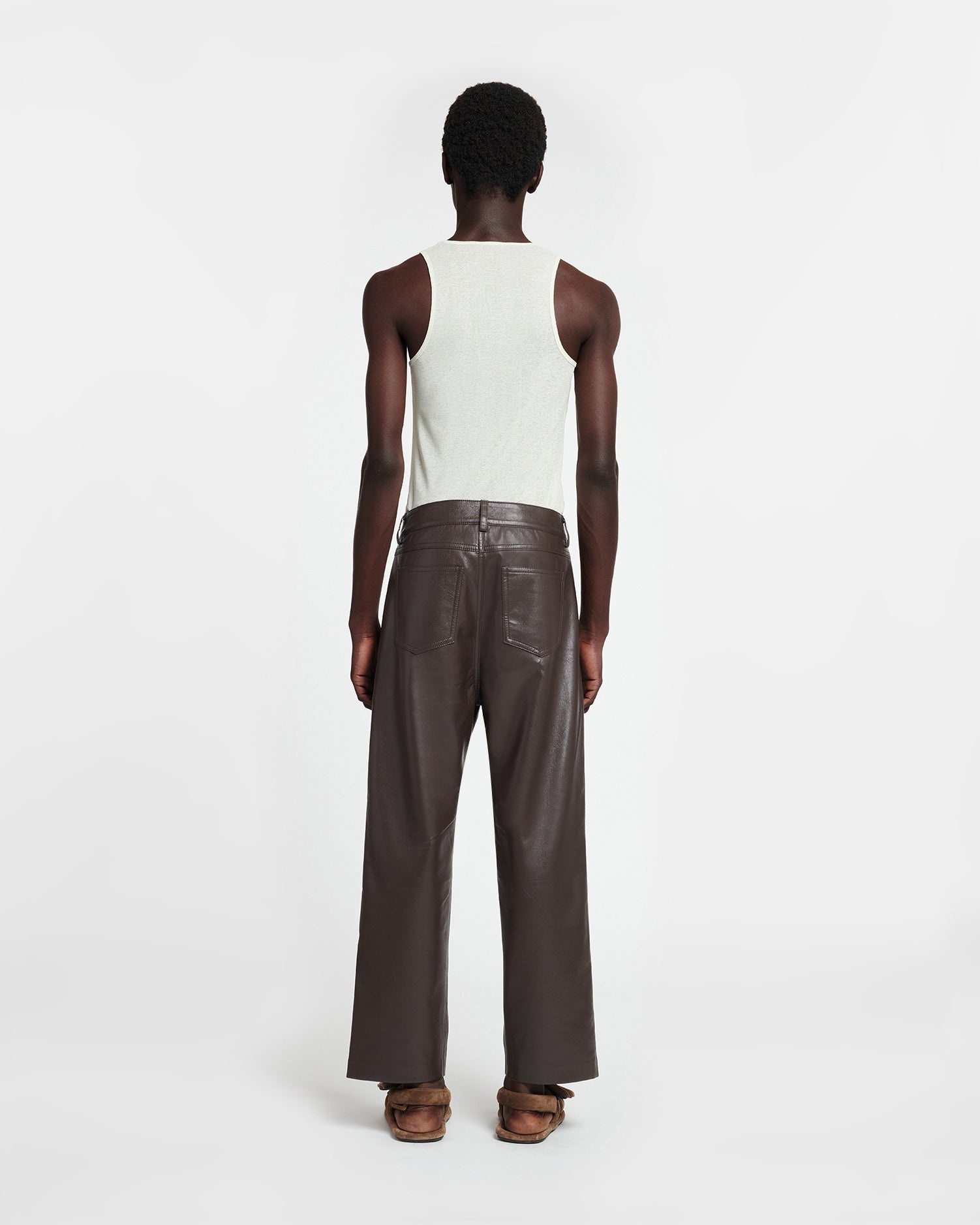 Regenerated Leather Pants - 4