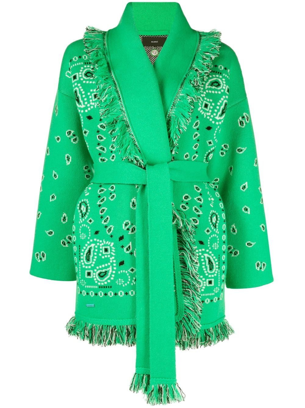 Bandana belted cardigan - 1
