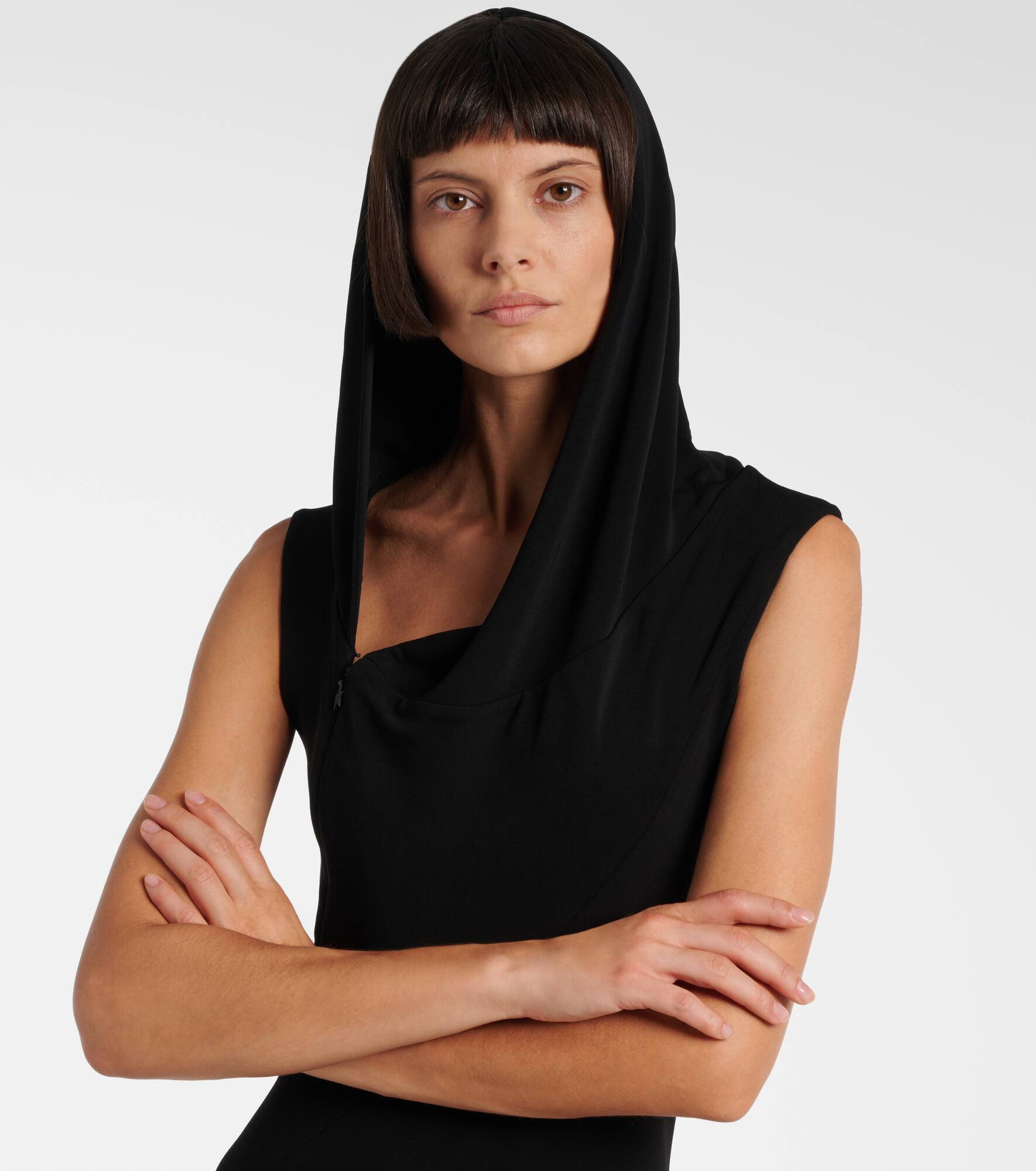 Asymmetric jersey gown - 6