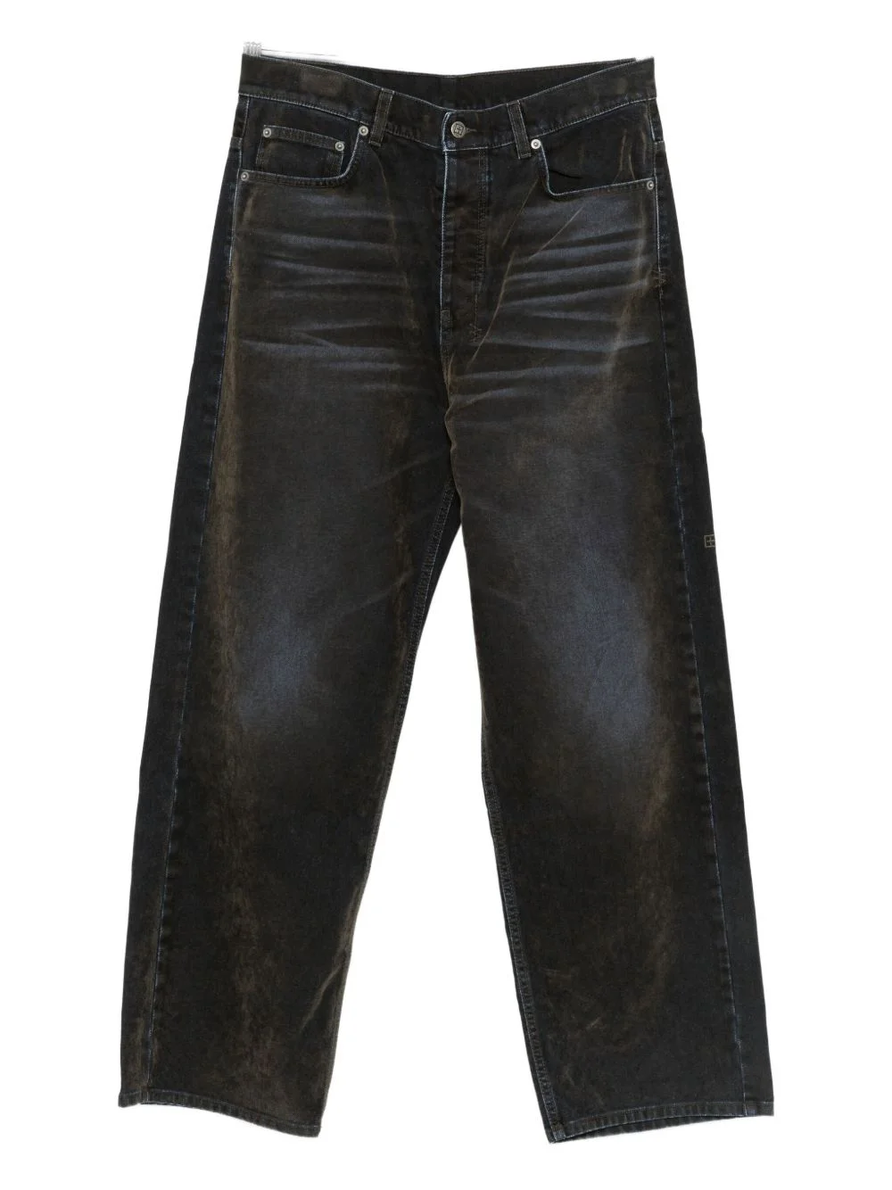 button-fastening jeans - 1