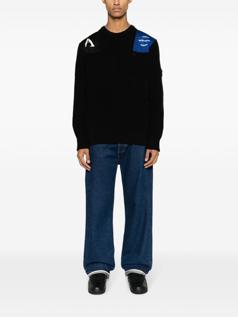Fred Perry patch-details wool jumper outlook