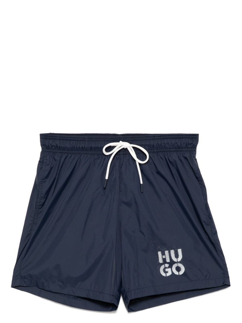 logo print swim shorts 1