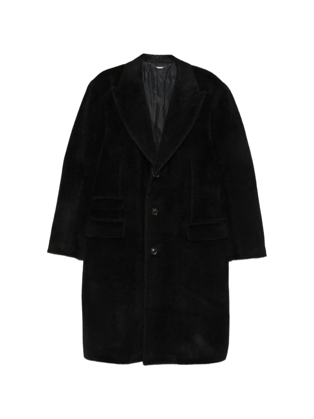 single-breasted notched-lapels coat - 1