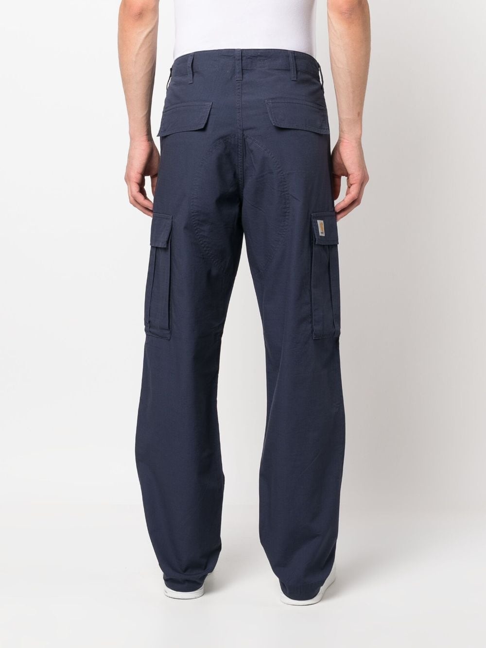 cargo-pockets straight-leg trousers - 4