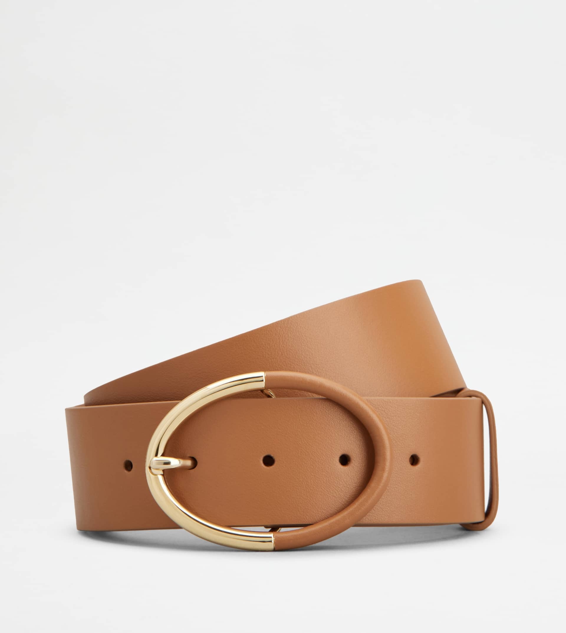 BELT IN LEATHER - BROWN - 1