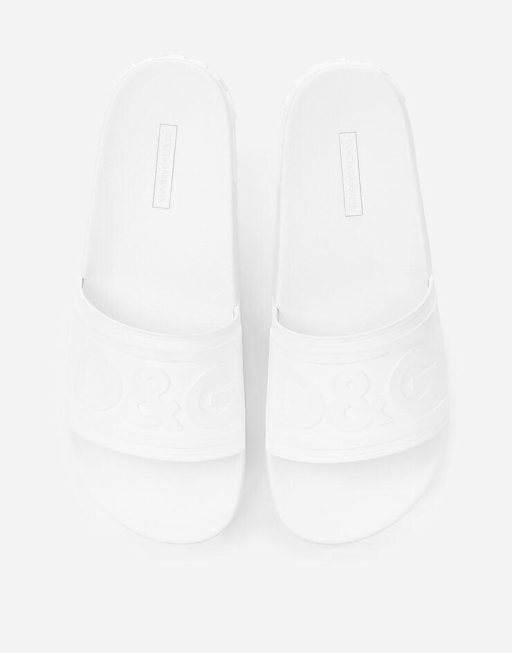 Rubber beachwear sliders with D&G logo - 4