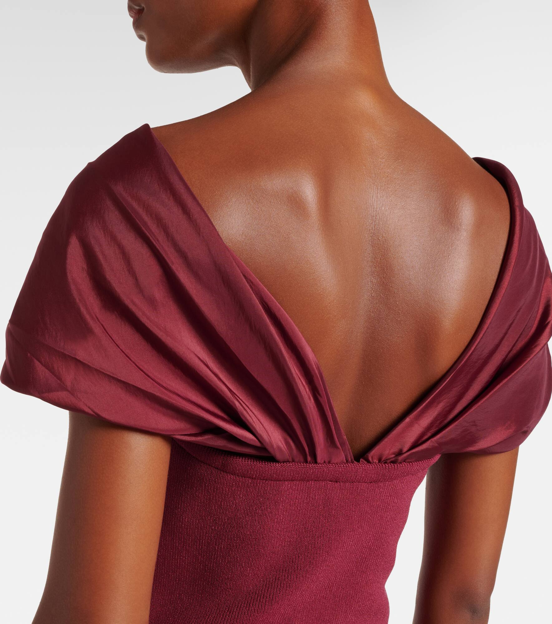Celiana organza-trimmed knitted top - 5