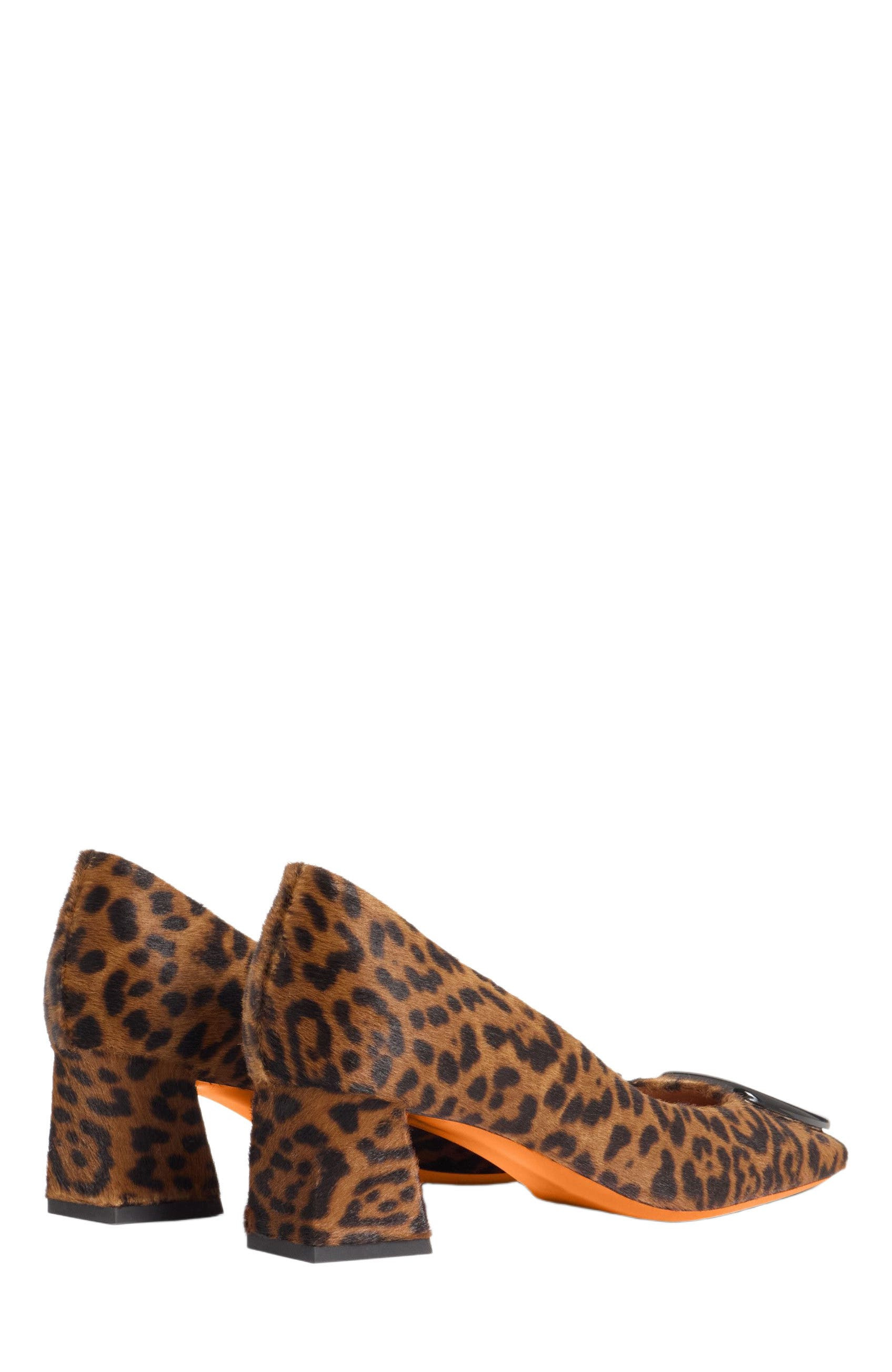 Santoni Women's animal-print cavallino mid-heel pump in Brown at Nordstrom - 9