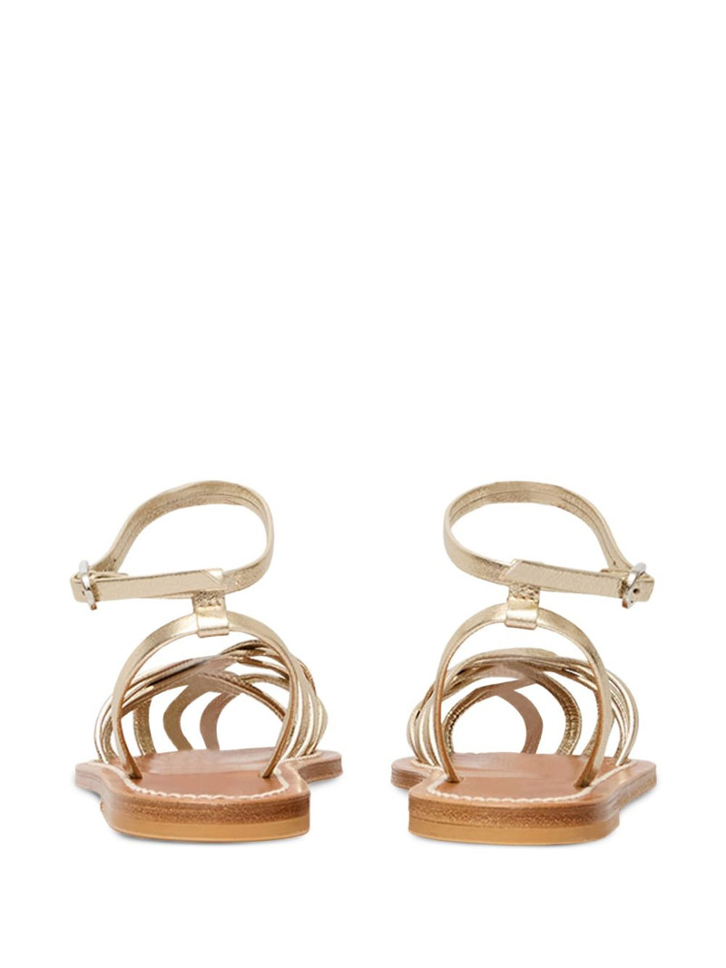 Danaens cage-strap leather flat sandals 3