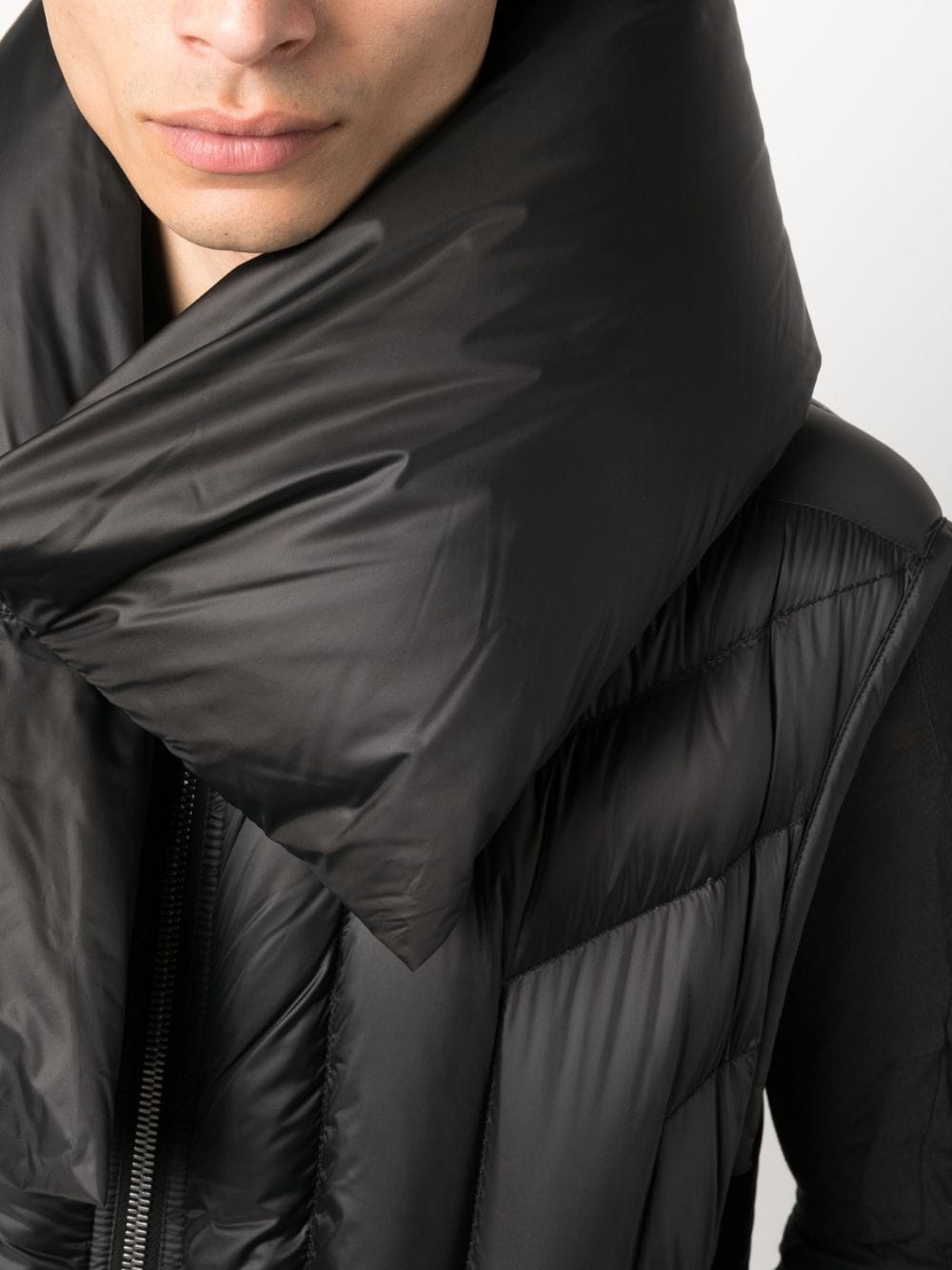 Gimp detachable-neck padded gilet - 5