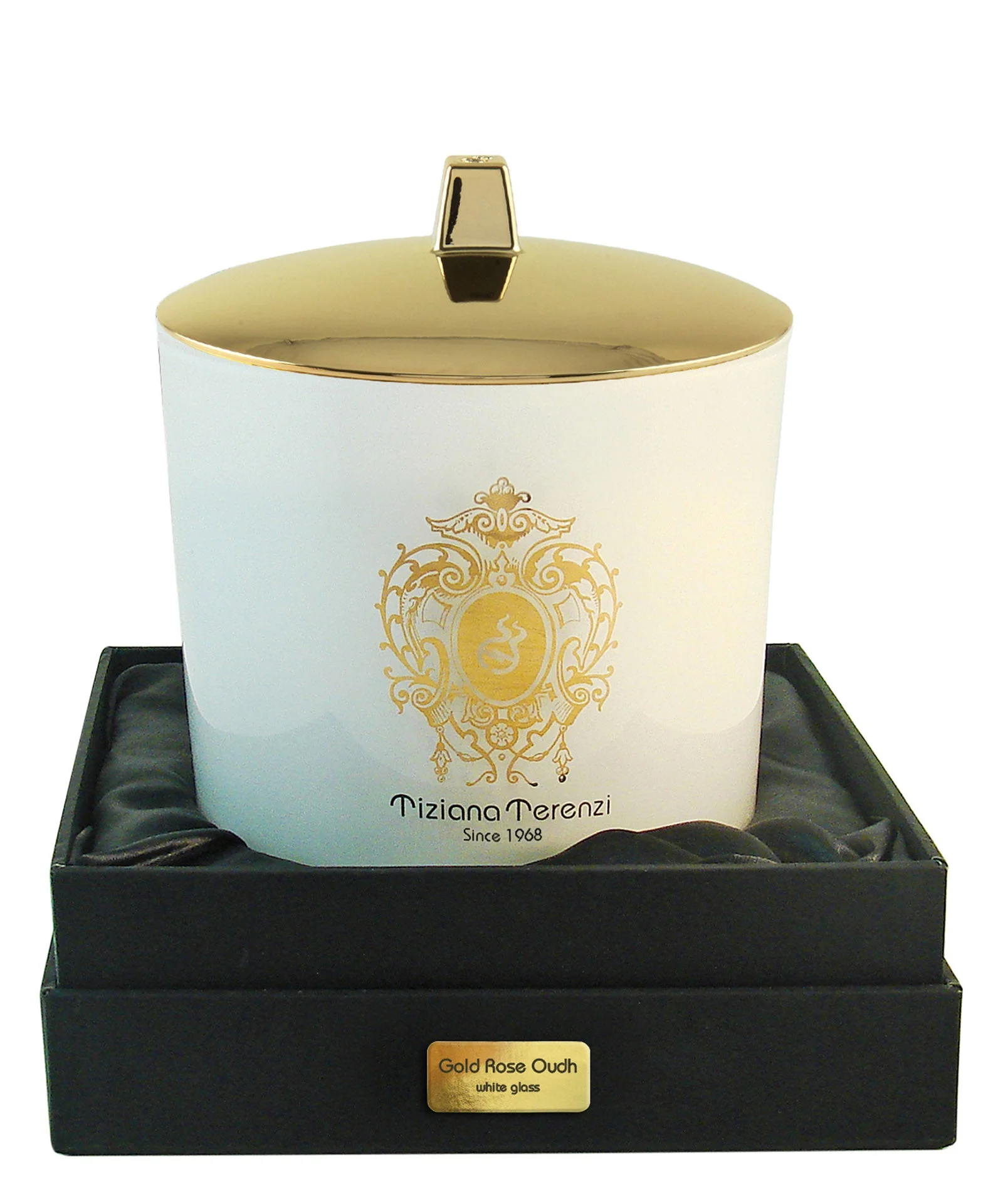Gold Rose Oudh maxi Scented candle with 2 wooden wicks - 1