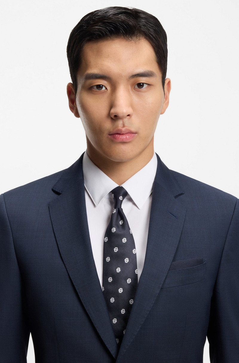 BOSS PURE-SILK TIE WITH MICRO DOUBLE B MONOGRAMS outlook