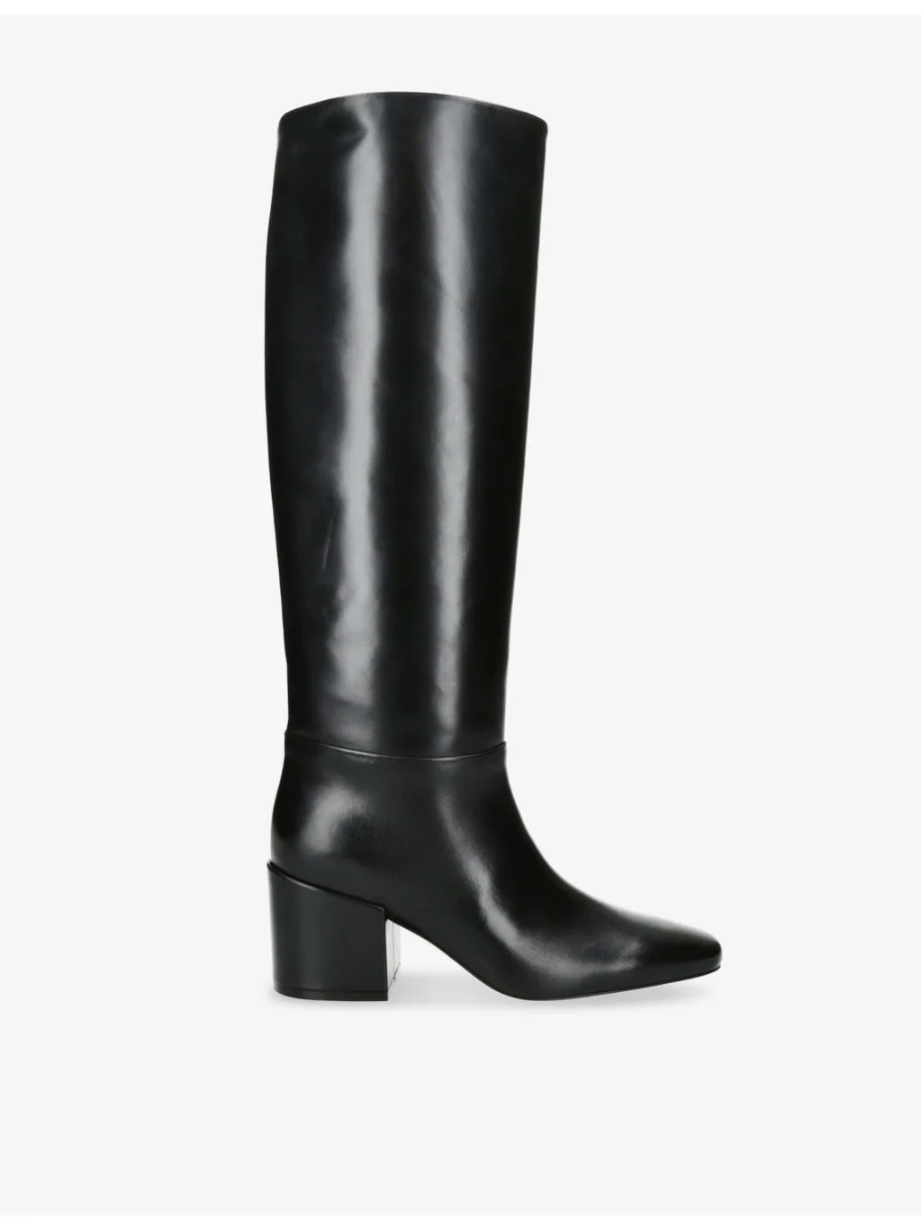 Alma 70 Leather Block-Heel Knee-High Boots - 1