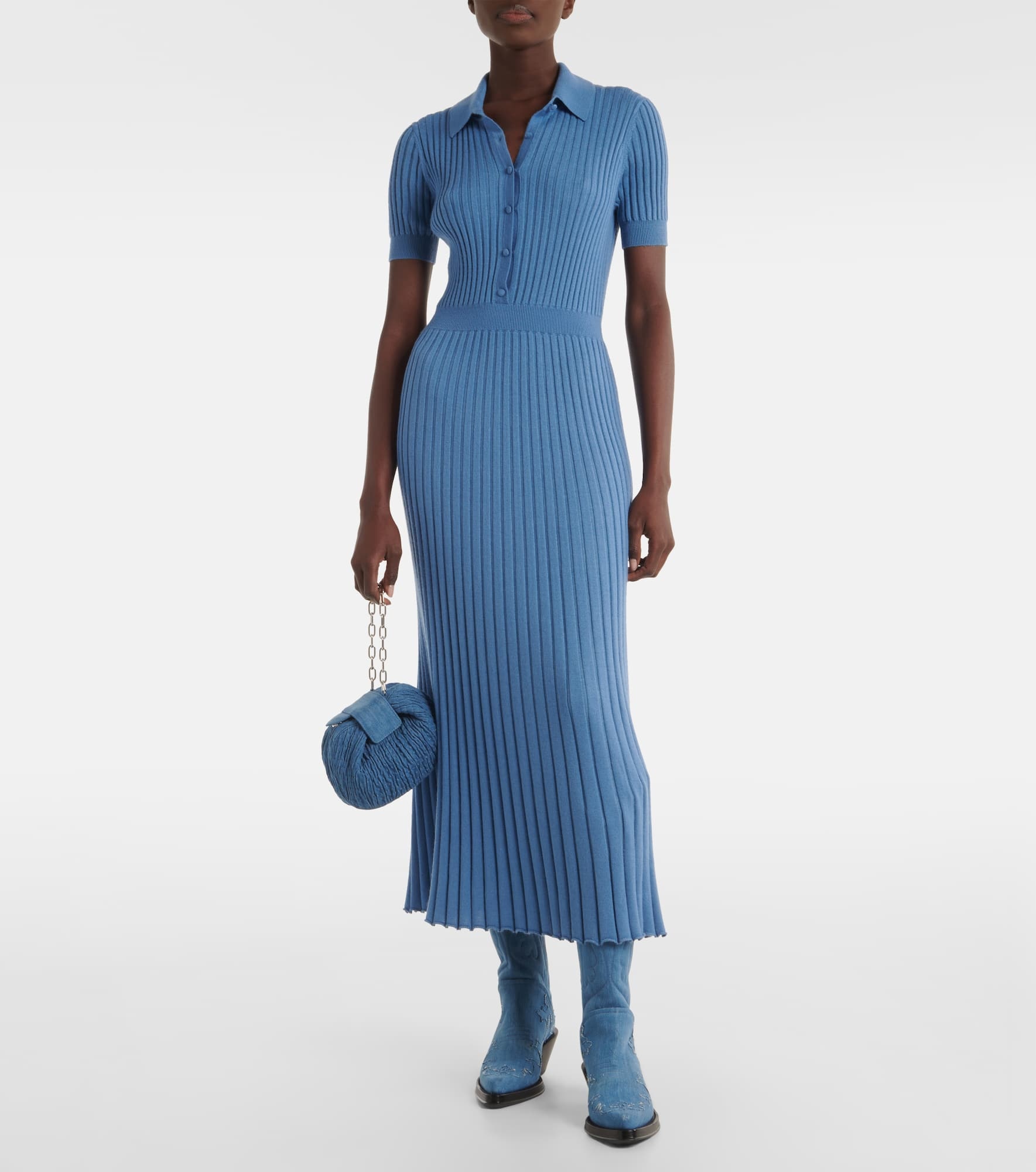 Amor silk and cashmere maxi dress - 2
