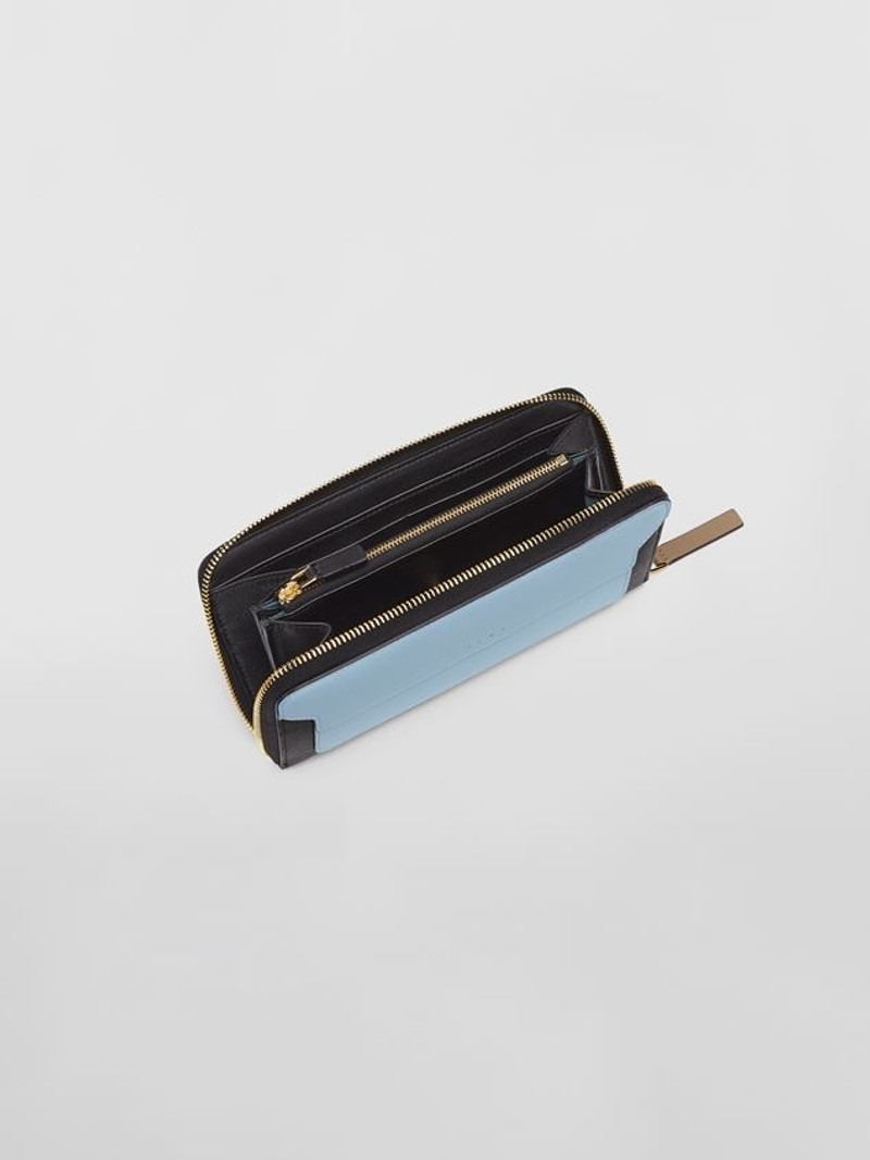 Marni RECTANGULAR ZIP-AROUND WALLET IN THREE-COLOURED SAFFIANO LEATHER outlook