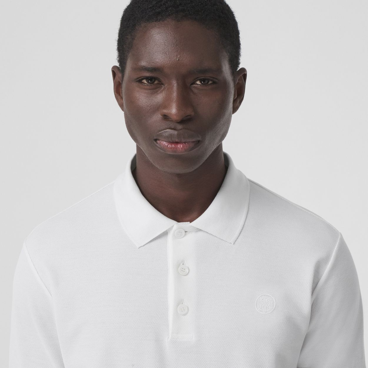 Monogram Motif Cotton Piqué Polo Shirt - 3