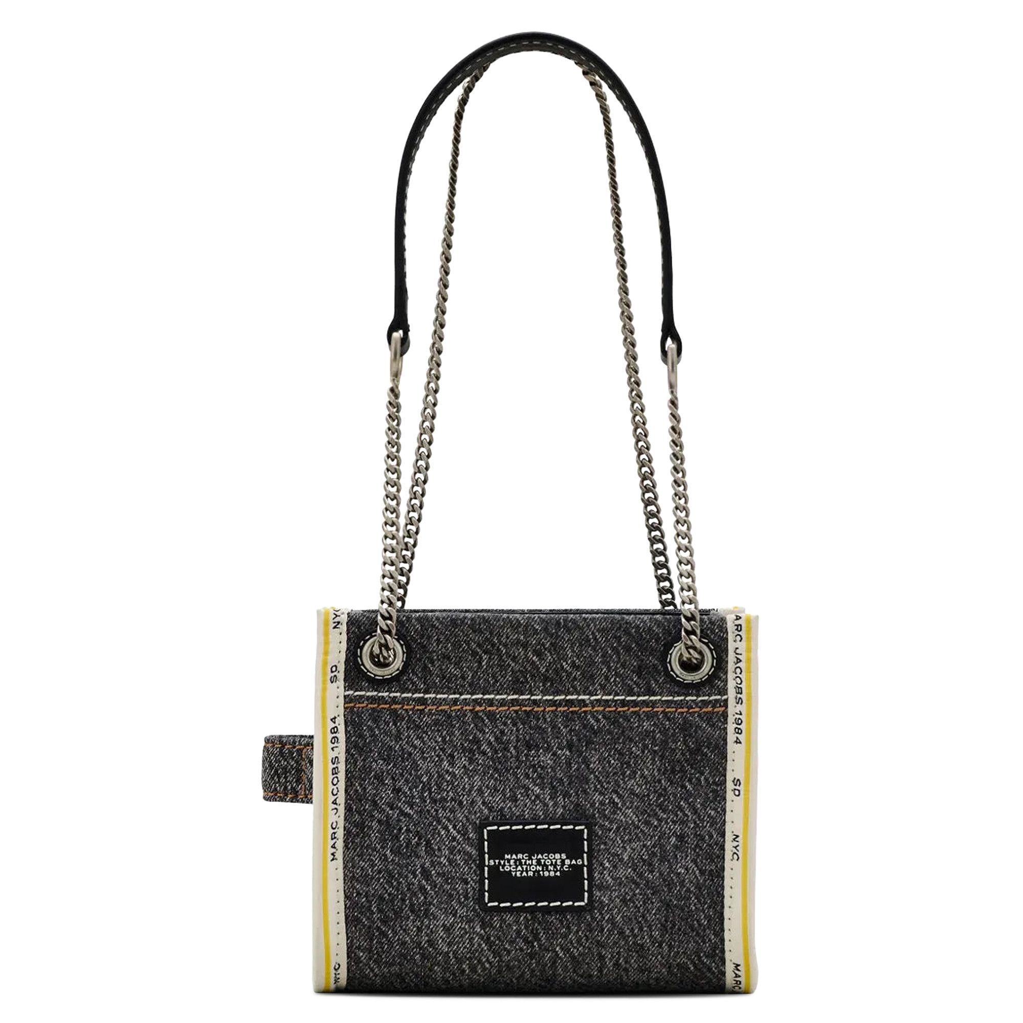 Marc Jacobs Denim Chain Crossbody Tote Bag 'Black Wash' - 2