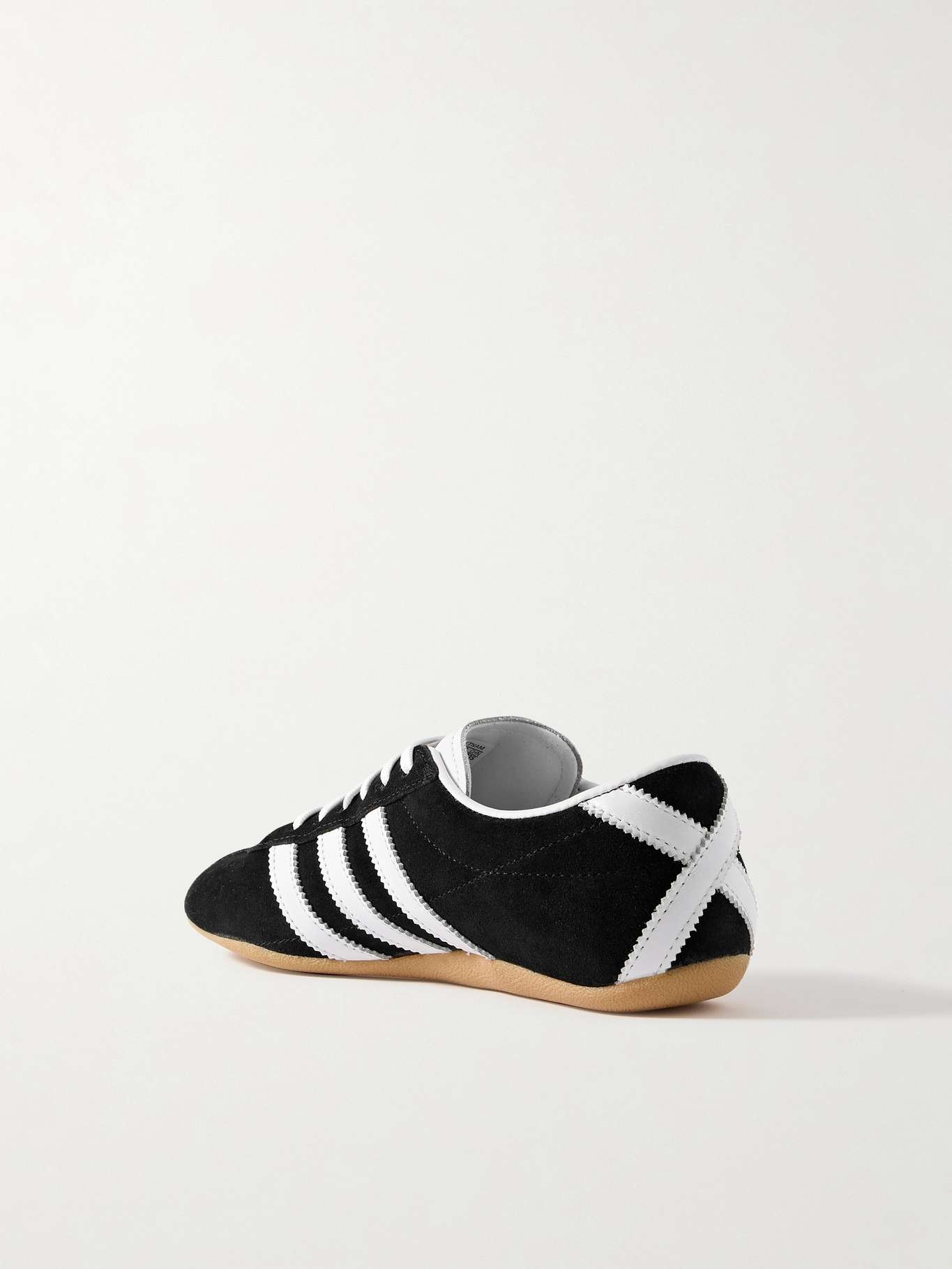 Tokyo leather-trimmed suede sneakers Black - 3