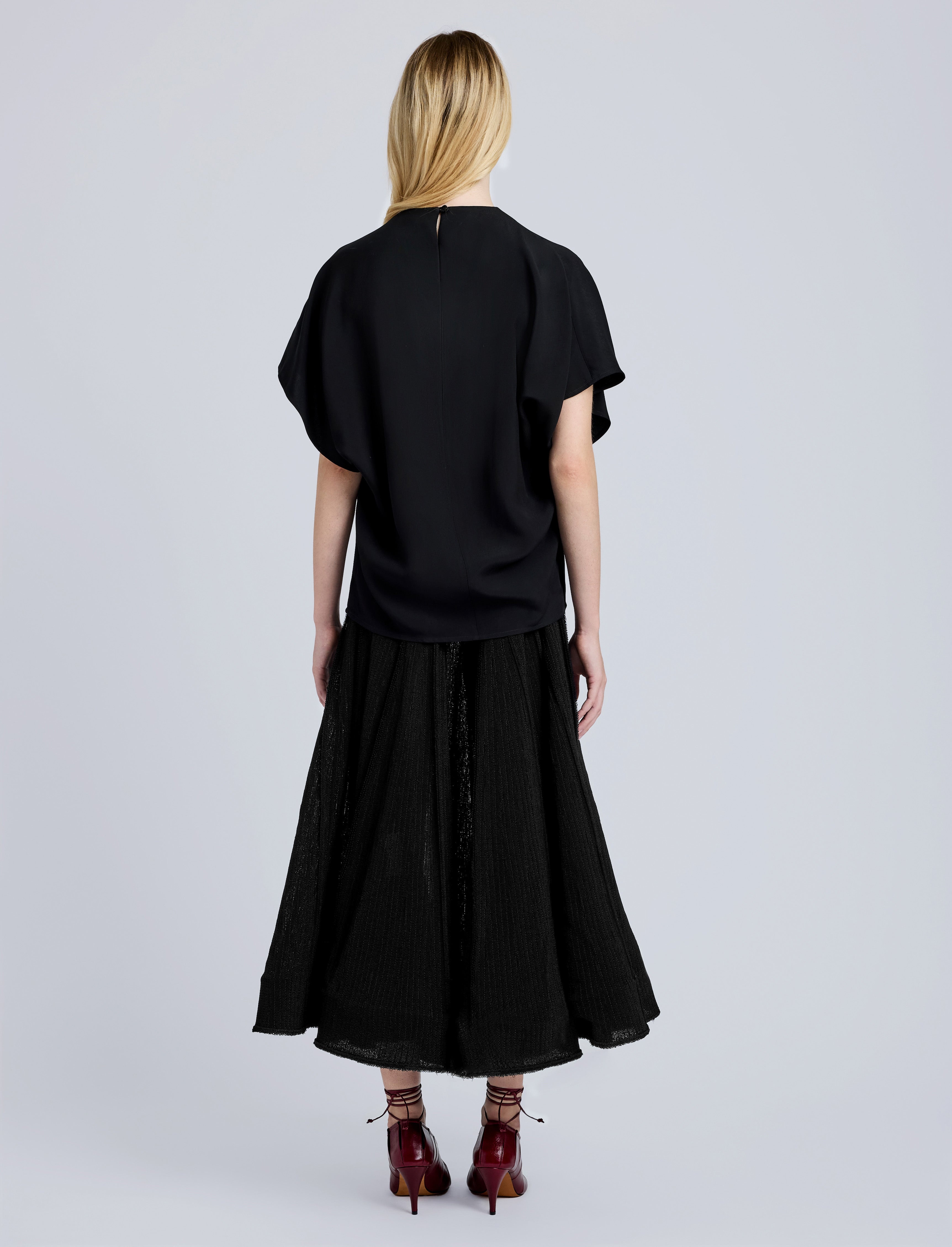 Tavia Skirt in Viscose Fringe Knit - 4