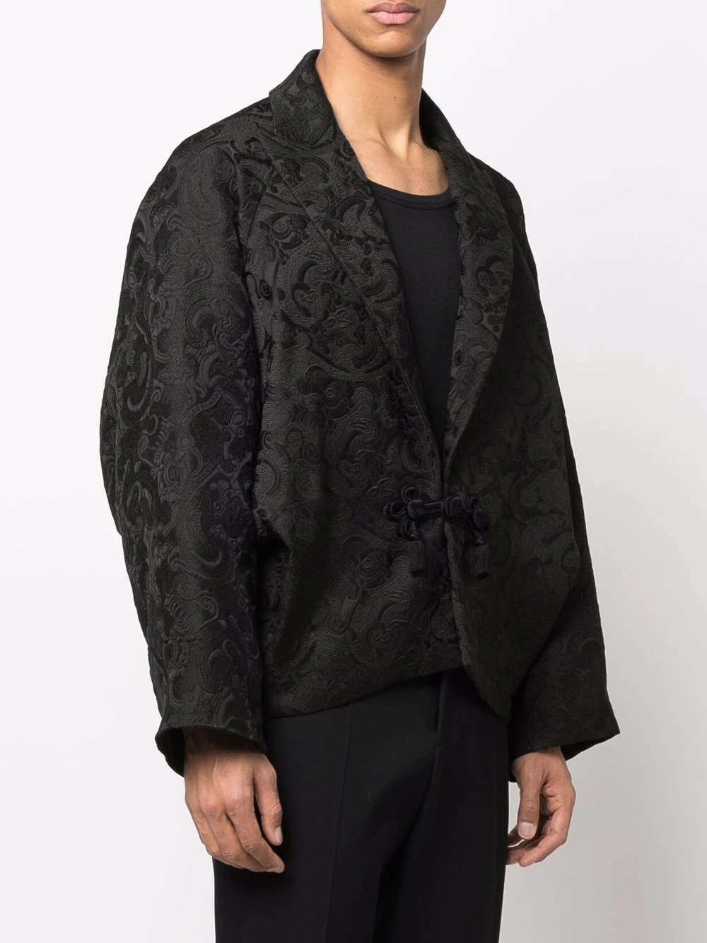 patterned jacquard blazer - 3