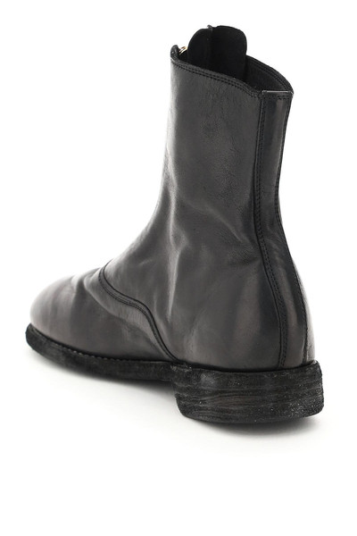 Guidi Front zip leather ankle boots outlook