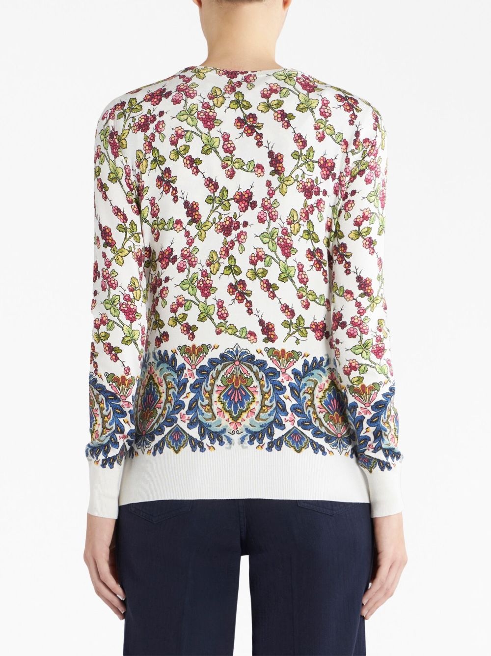 berry-motif cotton twin-set - 3